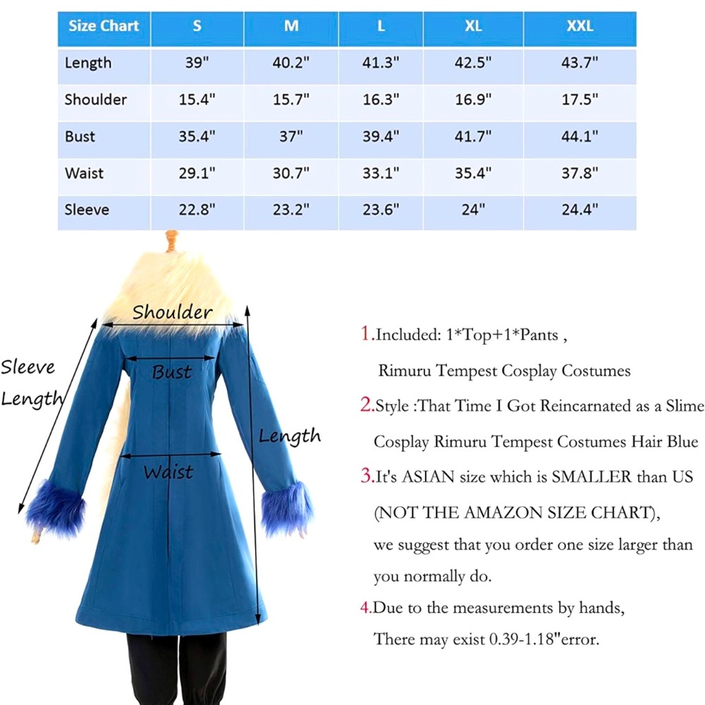 Nuoqi Rimuru Tempest Costume Slime Anime Cosplay Costumes Cosplay